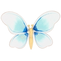 Украшение для штор "Бабочка" малая, цвет: бело-голубой артикул 12099b.