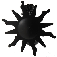 Клипса для штор декоративная "Солнышко", цвет: черный артикул 12107b.