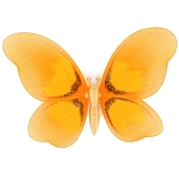 Украшение для штор "Бабочка" средняя, цвет: светло-оранжевый артикул 12124b.