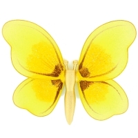 Украшение для штор "Бабочка" малая, цвет: желтый артикул 12128b.